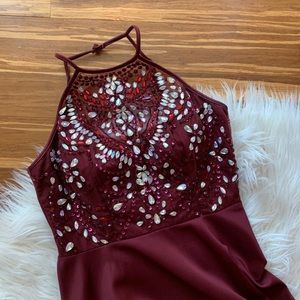 Short Beaded B Darlin Homecoming Dress